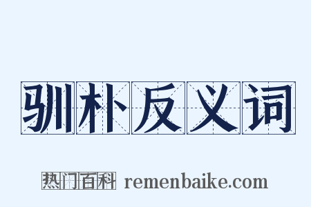 驯朴反义词是什么意思的图片